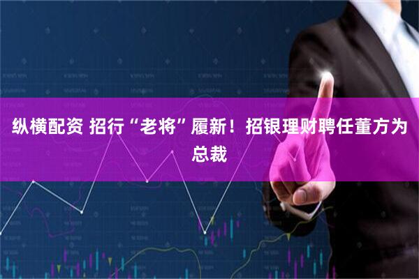 纵横配资 招行“老将”履新！招银理财聘任董方为总裁